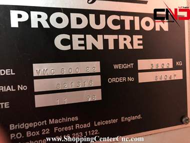 فرز سی ان سی سه محور Bridgeport Vmc 800(1)ساخت انگلستان